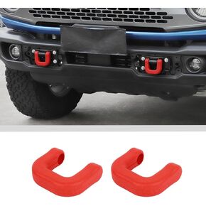 JWWY Bumper Tow Hook Covers Tow Trailer Hitch Receiver Cover Towing Hitch Rubber Sleeve Protector Cover Trim Fit for 2021-2024+ Ford Bronco Exterior Accessories Purple 2PCS (Fixed)…
