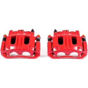 Power Stop Front S4848 Pair of High-Temp Red Powder Coated Calipers For Ford Explorer Sport 2003, Ford Explorer Sport Trac 2003-2005 [Model Specific]