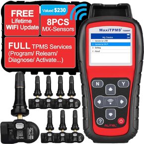 Autel MaxiTPMS TS508WF Kit TPMS Programming Tool, with 8pcs MX Sensors, 2024 Newest Tire Sensor Programmer, TPMS Relearn/Reset, Activate/Read/Copy Sensors, Upgrade of TS508K/TS508/TS408/TS501/TS601