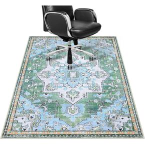 Findosom Office Chair Mat for Hardwood Floor/Tile Floor, 48" x 60" Anti-Slip Self-Adhesive Backing, Computer Gaming Desk Chair Mat for Hard Floors, Floor Protector for Rolling Chair for Office Home