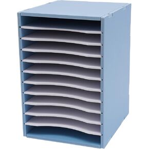 Vertical Desktop Sorter 11 Slots, Mail Organizer Vertical File Organizer, PVC Paper Sorter Organizer with 11 Adjustable Compartments, Construction Paper Storage Mailbox for Home Office