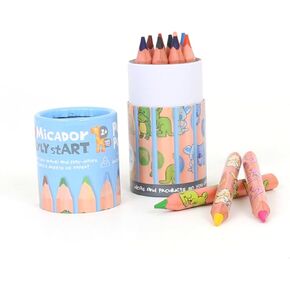 early stART Triangle Colored Pencil Purse Pack For Kids, 12 Vibrant Pencils, Easy Grip, Fine Motor Skill Development, Reduce Screen Time in Kuwait