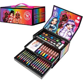 Rainbow High Art Set Kids 40 Plus Pieces Kids Colouring Sets Paints Colouring Pencils Markers Art Supplies Girls Gifts