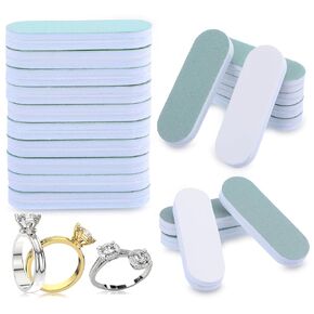 20PCS Tarnish Remover Sticks 2.3x0.78" Rectangle Plastic Scratch Polishing Sanding Cleaner, Double-Sided Cleaning Buffing Sandpaper Bars for Gold, Watches Cell Phones Copper Brass Alloy and Jewelry