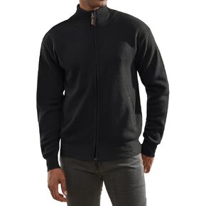 Men's Cardigan Sweaters Full Zip Up Stand Collar Slim Fit Casual Knitted Fleece Lined Sweater Pockets