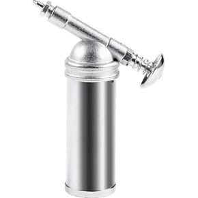 Push-Type Mini Grease Gun, 3-Ounce One Handed Operation, Needle Nozzle Easily Grease Small Fittings, 3000 PSI Working Pressure, White