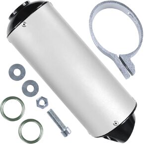 28mm 1.1" Exhaust Silencer Muffler Clamp Gasket for 50cc 70cc 90cc 110cc 125cc TRX90 ATC70 ATC200X TTR110 TTR125 KLX110 Apollo RFZ Coolster Lifa Taotao Dirt Pit Bike ATV Quad Mini Bike Silver