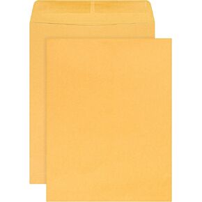Office Depot Large Format Open-End Kraft Envelopes, 10in. x 13in., Brown, Pack Of 100, 77681