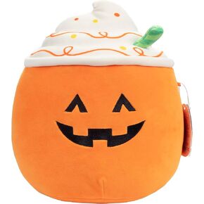 Squishmallows Original 10-Inch Lester The Jack O Lantern Pumpkin Spice Latte - Official Jazwares Halloween Plush - Collectible Soft & Squishy Stuffed Animal Toy - Gift for Kids, Girls & Boys