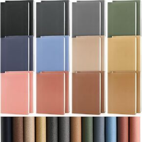 PerKoop 24 Pcs A5 Pu Leather Journals Notebook Soft Pu Leather Cover Ruled Writing Notebook Morandi Color Lined Journal Notebook for Office School Home Business Writing 128 Pages, 8.1'' x 5.6''