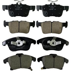 Front and Rear Ceramic Brake Pads for 2013-2020 Ford Fusion for 2013-2020 Lincoln MKZ, Disc Brake Pad Replacement Kit P-1653 P-1665