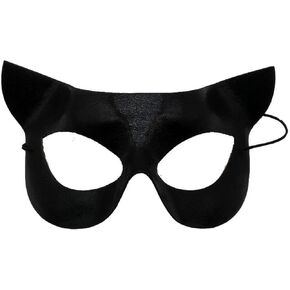 Women's Cat Ear Half Mask Black Whip and Leather Glove Face Party Masquerade Halloween Cat Costume Cosplay Accessory