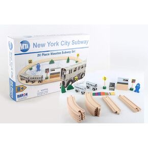 Daron NYC MTA 20Piece Wooden Subway Set