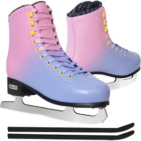 MammyGol Womens/Misses/Girls Lace up Light Support Ice Figure Skates Women Size 6 7 8 9 10 11 12