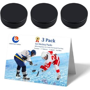 UNBEATABLE ENERGY Ice Hockey Pucks 50 Pack, Official Regulation, for Practicing and Classic Training, The Game of Ice Hockey Puck, Diameter 3", Thickness 1", 6oz, Black