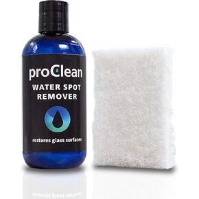 ProClean Hard Water Spot Remover Kit for Water Spots on Glass, Metal & More - Includes Applicator Pad - Water Stain Remover for Glass, Shower Door Cleaner & Car Window
