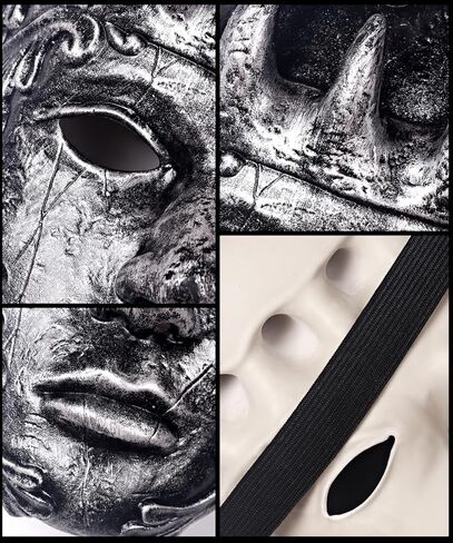 قناع جوكافور المخيف للهالوين قناع تاج الملك لكامل الوجه قناع البندقية in Kuwait