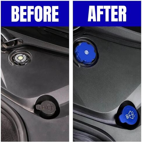 4 قطع قبعة حمراء، غطاء غطاء سائل الفرامل من سبائك الألومنيوم لزيت المحرك المبرد للزجاج الأمامي ملحقات غطاء غطاء سائل الفرامل لكورفيت C8 ستينغراي 2020-2024 in Kuwait