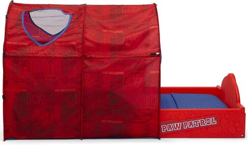 Delta Children Disney Mickey Mouse Sleep and Play Toddler Bed with Tent, Blue/Red in Kuwait