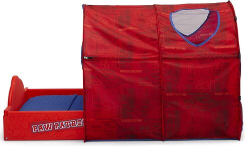 Delta Children Disney Mickey Mouse Sleep and Play Toddler Bed with Tent, Blue/Red in Kuwait