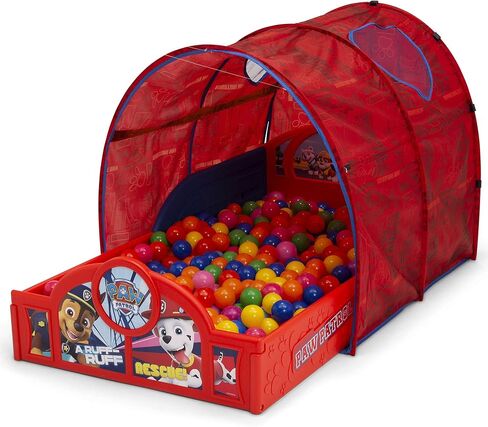 Delta Children Disney Mickey Mouse Sleep and Play Toddler Bed with Tent, Blue/Red in Kuwait