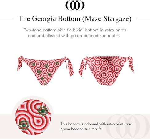 Georgia Bikini Set - Handmade Swimsuit with Hand-Embroidered Sun Motifs in Saudi Arabia