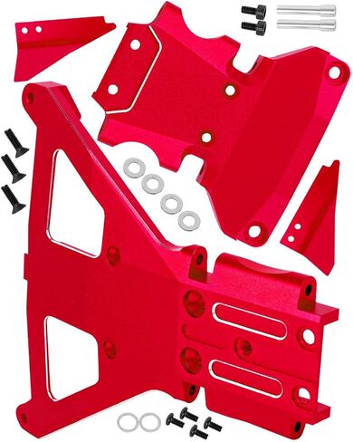 RC Aluminum Front Bulkhead Tra&Rear Bulkhead Upgrades Part for 1/10 Slash 4X4 LCG Ultimate/Rally Brushless,Titanium(Part Number:LCF0801,LCF0901) in Saudi Arabia