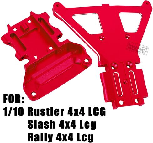 RC Aluminum Front Bulkhead Tra&Rear Bulkhead Upgrades Part for 1/10 Slash 4X4 LCG Ultimate/Rally Brushless,Titanium(Part Number:LCF0801,LCF0901) in Saudi Arabia