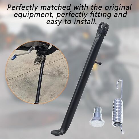 مسند جانبي للدراجة النارية من Zipelo، حامل دراجة ترابية مقاس 320 مم 12 بوصة، ملحقات حامل دعم جانب قدم السيارة متوافقة مع دراجة الترابية 70cc 90cc 110cc 125cc 138cc 140cc 150cc 200cc in Kuwait