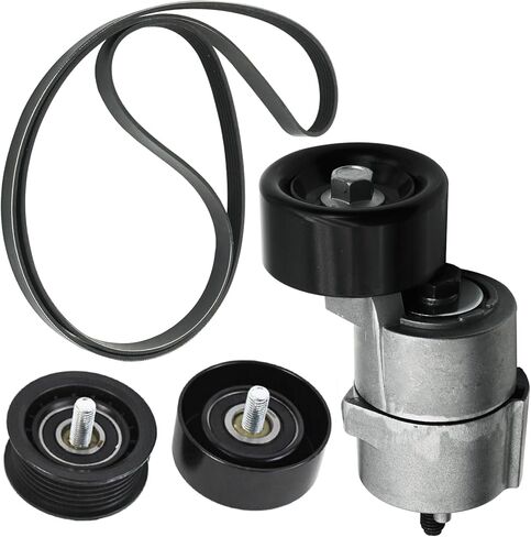 2528125000 حزام الموتر وبكرة المهمل طقم حزام سيربنتين مناسب لشركة Hyundai Tucson Sonata Santa Fe، Kia Forte Optima Magentis Rondo Sportag-e 2.0L 2.4L 2010-2016# 2528825001 252122G760 25287-25110 in Kuwait