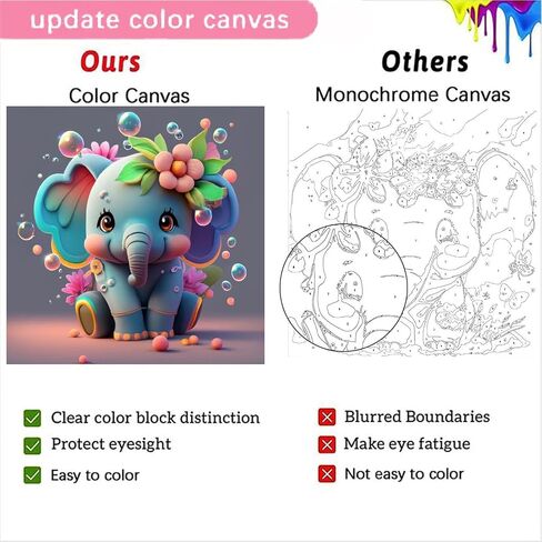 Fotasmua 4 Pack Paint by Numbers Kit for Kids with Wooden Frame, Animals Paint by Numbers Kit for Adults Beginner, Easy Acrylic Kids Paint by Number Arts and Craft for Home Wall Decor (8 X 8 Inch) in Saudi Arabia