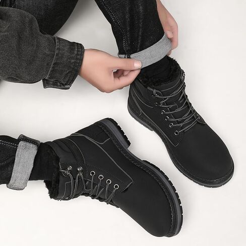 Ahico Men Snow Boots Winter Warm Lining Hiking Shoes Outdoor Walking Boot for Cold Weather in Saudi Arabia