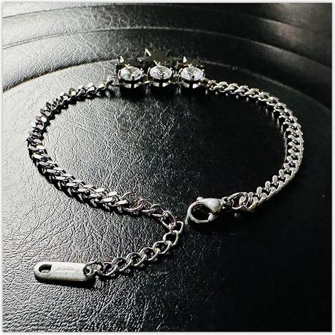 Fashion Star Charm Bracelet Stainless Steel Mini Cuban Link Chain Bracelet in Saudi Arabia