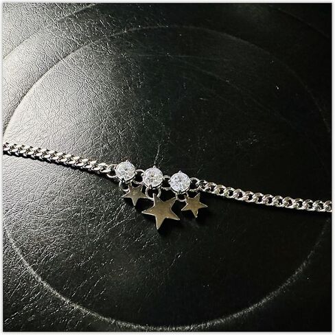 Fashion Star Charm Bracelet Stainless Steel Mini Cuban Link Chain Bracelet in Saudi Arabia