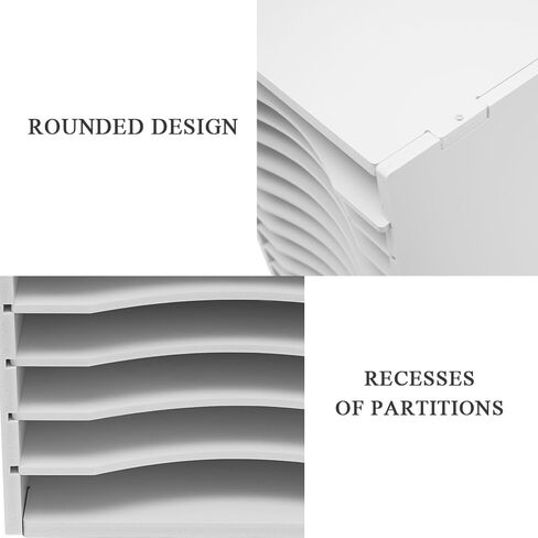 Vertical Desktop Sorter 11 Slots, Mail Organizer Vertical File Organizer, PVC Paper Sorter Organizer with 11 Adjustable Compartments, Construction Paper Storage Mailbox for Home Office in Saudi Arabia