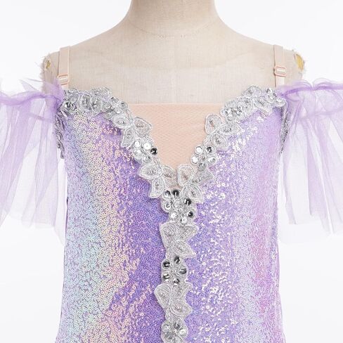 ODASDO Kids Ballet Dance Leotard with Tutu Skirt Camisole Sequin Princess Dress Ballerina Costume for Stage Performace in Saudi Arabia
