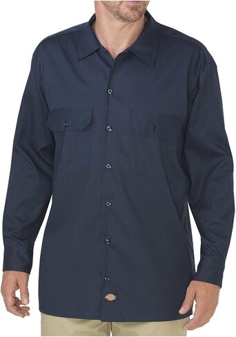 قميص عمل رجالي من Dickies بأكمام طويلة من نسيج التويل المرن in Kuwait