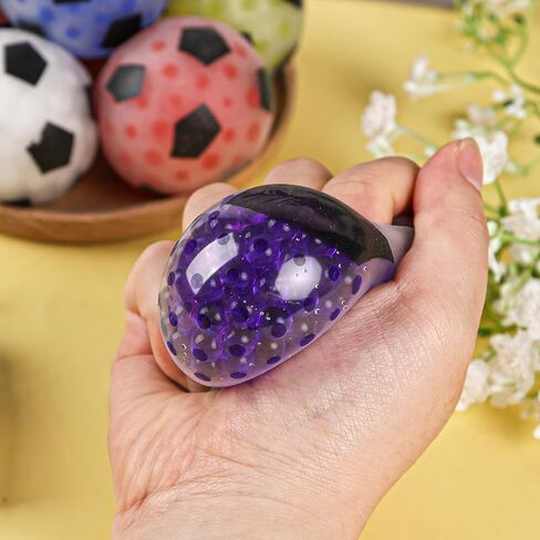 MCPINKY Mini Stress Balls, Colorful Soccer Stress Ball, Soccer Party Favors,Squeeze Stress Balls for Classroom Prizes, 16 PCS in Kuwait