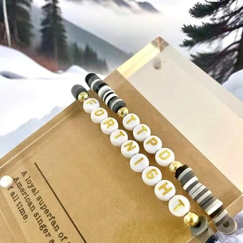 Music-Inspired Bracelet Set for Singer Fans TTPD+Fortnight in Saudi Arabia