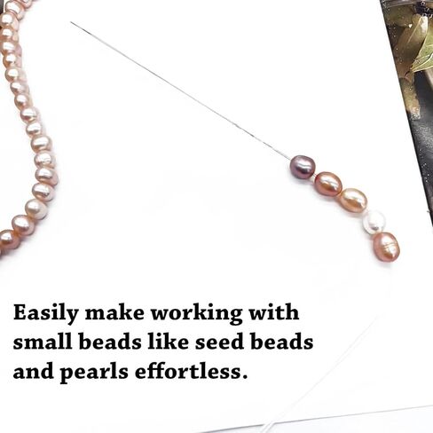 Bead Needle Stainless Steel Big Eye Sewing Needles for Sew Beads Jewellery Making Embroidery Art & Craft (5 Sizes) in Kuwait