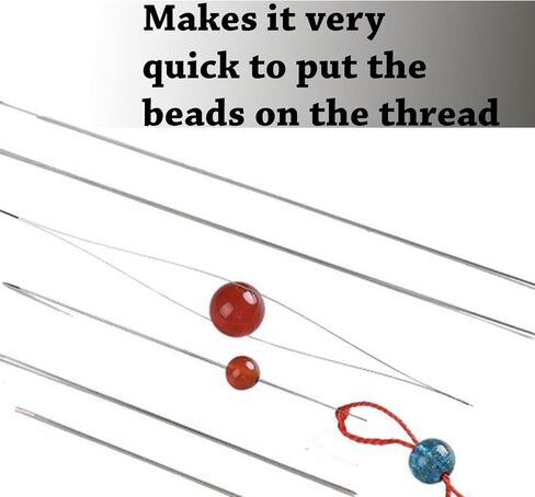 Bead Needle Stainless Steel Big Eye Sewing Needles for Sew Beads Jewellery Making Embroidery Art & Craft (5 Sizes) in Kuwait