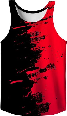 قمصان Sanatty للرجال Rave Tank Tops، جرافيك صيفي مضحك بدون أكمام، وطني، قمصان صيفية للشاطئ للرجال S - 3XL in Kuwait