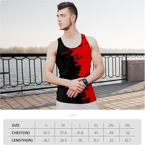 قمصان Sanatty للرجال Rave Tank Tops، جرافيك صيفي مضحك بدون أكمام، وطني، قمصان صيفية للشاطئ للرجال S - 3XL in Kuwait