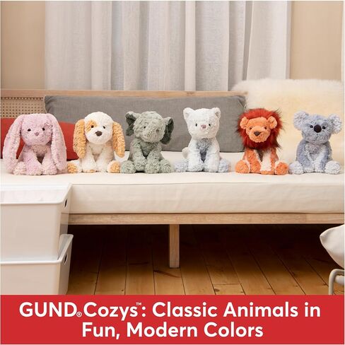 مجموعة بقرة GUND Cozys، حيوانات محشوة للأعمار من سنة فما فوق، لعبة قطيفة لديكور الربيع، كريمي/أزرق، 25.4 سم in Saudi Arabia