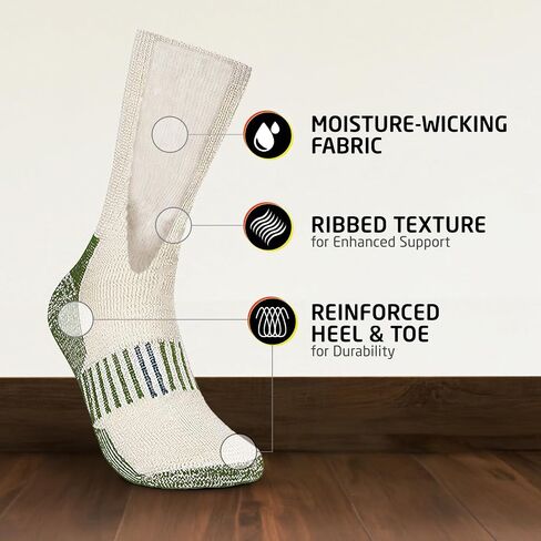 HOT FEET Cozy Wool Blend Kids Socks - Crew Winter Socks for Boys/Girls - 4 Pack in Kuwait