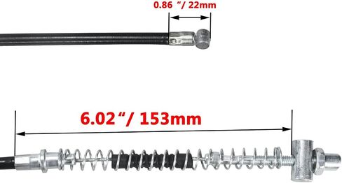 68 Inch Rear Drum Brake Cable Line for Predator 196cc 212cc 5.5hp 6.5hp baja Warrior Massimo MB165 MB200 Coleman CT200U BT200X CT200U-EX Yerf-Dog Mini Bike Brake Line ATV Scooter Heavy Duty Parts in Saudi Arabia