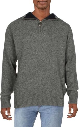 بلوفر رجالي من الصوف بسحاب 1/4 من بربور in Kuwait