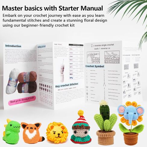 JC CRAFT 137-Piece Crochet Kit for Beginners Adults & Kids: 20 Vibrant Yarns, Ergonomic Hooks, Complete Supplies, Stylish Bag – Perfect Crochet Starter Kit, 1970 Yards of Yarn, Purple in Saudi Arabia