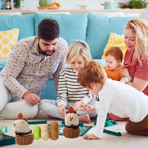 Hylvix Crochet kit for Beginners, Capybara Animals Crochet kit, Learn to Crochet, with Step by Step Video, for Adults Kids, for Gifts, with Tutorials and Yarns, Hook, Accessories (Capybara) in Saudi Arabia