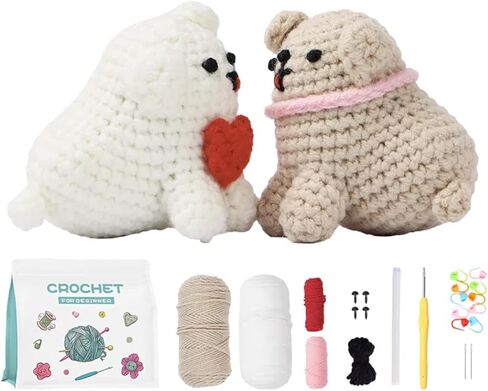 Hylvix Crochet kit for Beginners, Capybara Animals Crochet kit, Learn to Crochet, with Step by Step Video, for Adults Kids, for Gifts, with Tutorials and Yarns, Hook, Accessories (Capybara) in Saudi Arabia